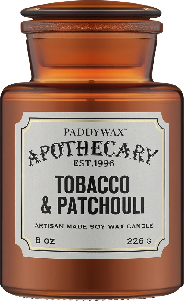 Paddywax Apothecary Tobacco & Patchouli / Свеча в стекле, табак, пачули и ваниль, 226 г