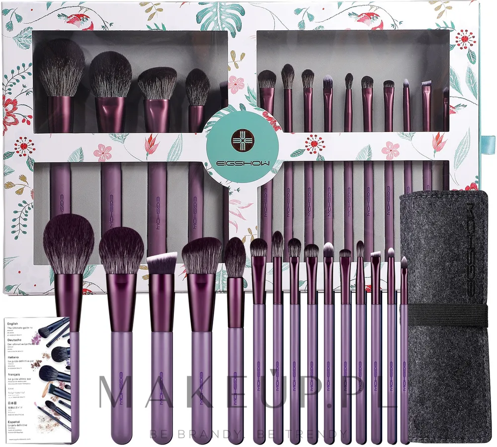 Eigshow Beauty Eigshow Beauty Eigshow Makeup Brush Kit In Gift Box Smoke Purple - Набор кистей для макияжа Eigshow Makeup Brush Kit In Gift Box Smoke Purple 15 шт