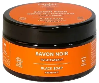Чёрное мыло Najel Argan Oil Black Soap с аргановым маслом, 180 г