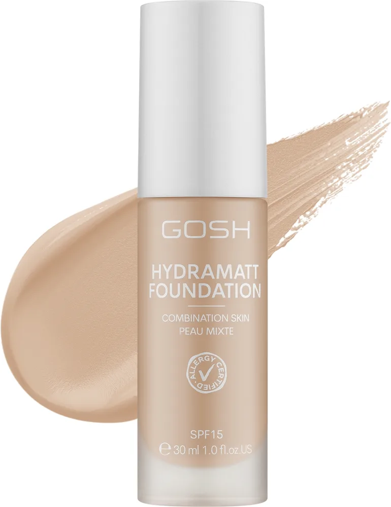 Тональная основа Gosh Copenhagen Hydramatt Foundation матирующая SPF 15, 30 мл, оттенок 004N