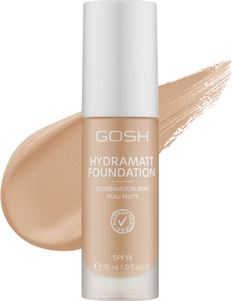Тональная основа Gosh Copenhagen Hydramatt Foundation матирующая SPF 15, 30 мл, оттенок 006N