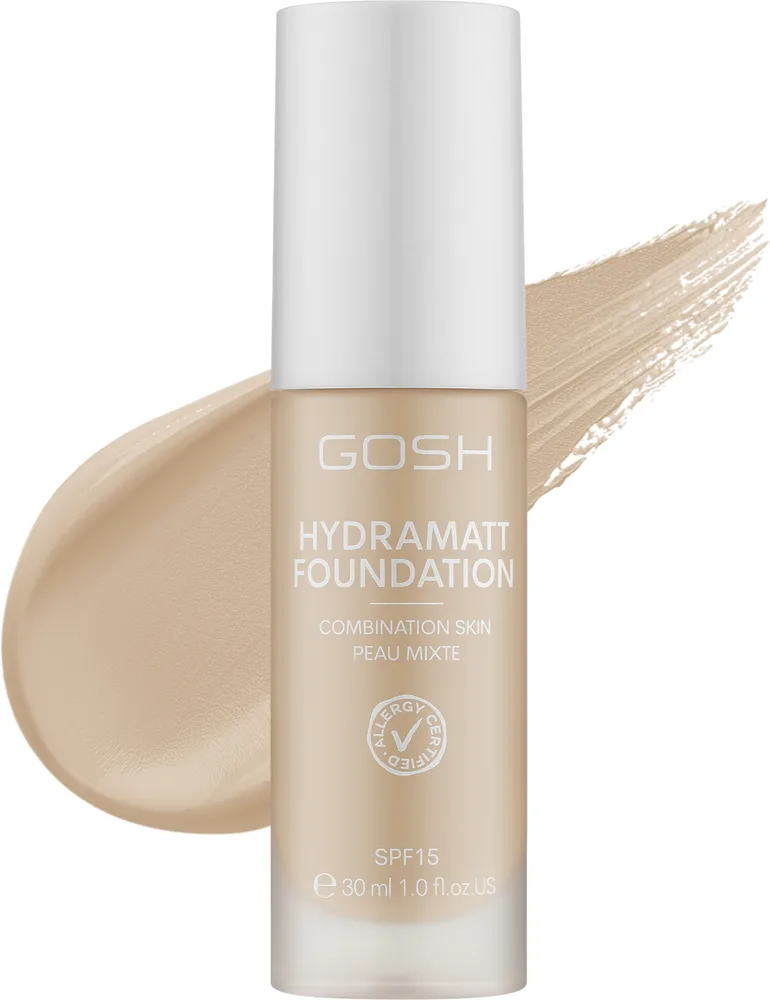 Тональная основа Gosh Copenhagen Hydramatt Foundation матирующая SPF 15, 30 мл, оттенок 010N
