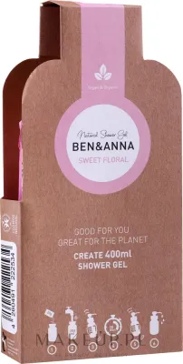 Набор Ben & Anna Sweet Floral сухие хлопья для геля для душа с шиповником и бататом 2x20 г