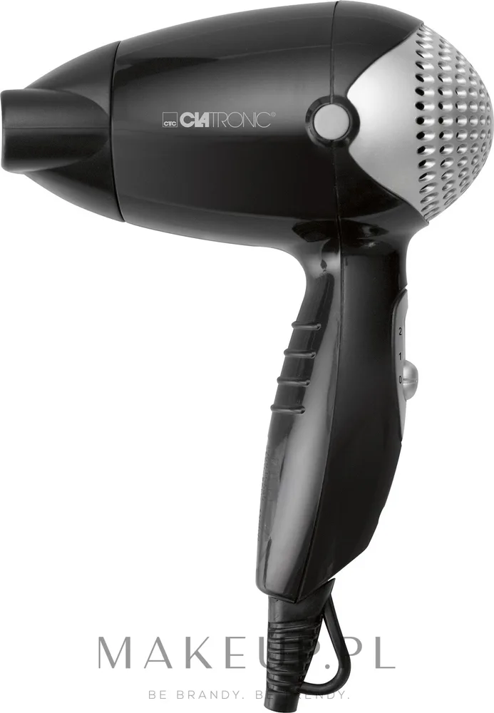 Фен Clatronic HT 3393 черный 1200 Вт компактный, 2 режима нагрева