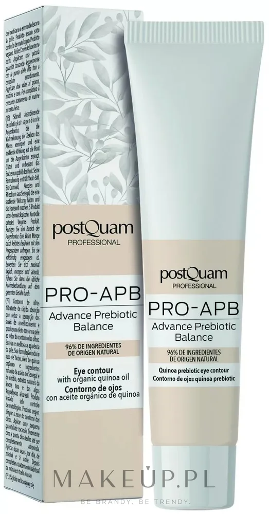 Крем для кожи вокруг глаз PostQuam Pro-APB Quinoa Prebiotic Eye Contour с киноа, разглаживающий, 15 мл