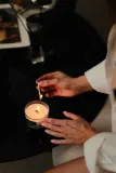 MARÊVE Mandarine Punch / Соевая свеча в стекле, мандарин, деревянный фитиль, 200 мл — фото 2