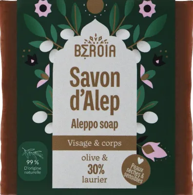 Алеппское мыло Beroia Aleppo Soap с высоким содержанием лаврового масла, 170 г