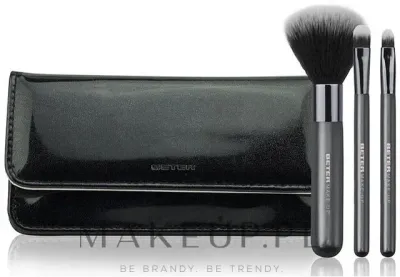 Набор кистей для макияжа Beter Black Day To Night Collection Set 3 шт. с косметичкой
