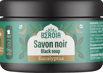 Чёрное алеппское мыло Beroia Aleppo Black Soap с эвкалиптом, 180 г