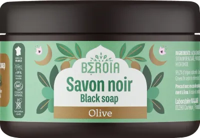 Чёрное алеппское мыло Beroia Aleppo Black Soap с оливковым маслом, 180 г