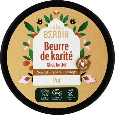 Масло ши Beroia Shea Butter органическое для лица волос и тела питательное