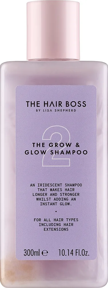 Шампунь против выпадения волос The Hair Boss Grow & Glow с биотином, ростками гороха и лавандой, 300 мл