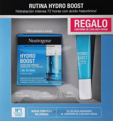 Набор Neutrogena Hydro Boost гель для лица и крем-гель для век с гиалуроном для нормальной кожи 50+15 мл