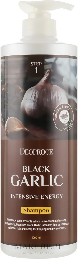Интенсивный шампунь Deoproce Black Garlic с чёрным чесноком, хной и коллагеном, для всех типов волос, 1000 мл