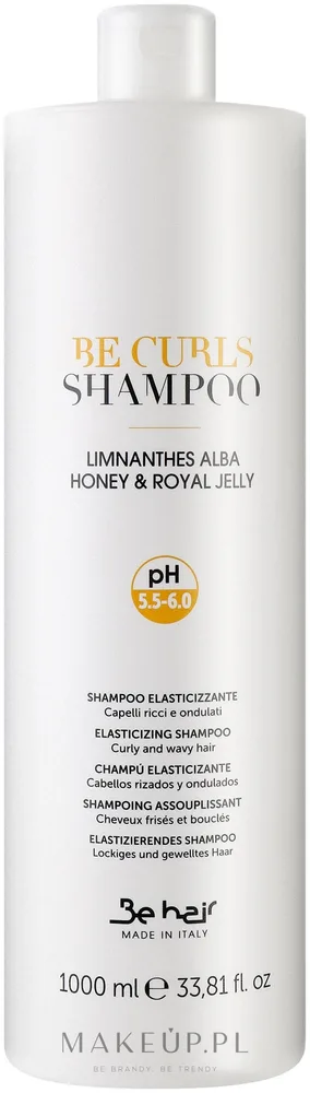 Шампунь для кудрявых волос Be Hair Be Curls с маслом лимнантеса, мёдом и маточным молочком, 300/1000 мл