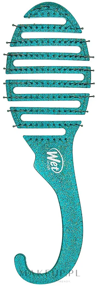 Щётка для распутывания волос Wet Brush Shower Detangler Green Glitter