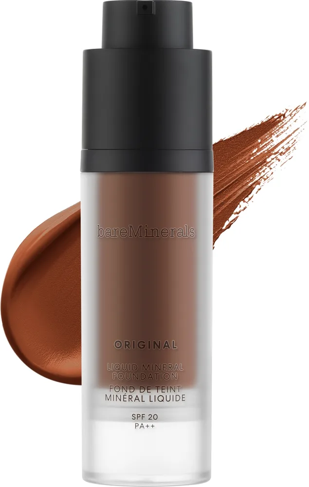 Тональный флюид Bare Minerals Liquid Foundation минеральный сияющий веганский, 30 мл/ Бэйр Минералс, оттенок 27 - Warm Deep