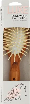 Щётка для волос Hydrea London Olive Wood Anti-Static Hair Brush Extra Long Pins