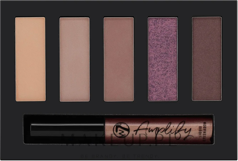 Палетка теней для век W7 Amplify Pressed Pigment Palette с жидкими тенями, оттенок Unmistakable