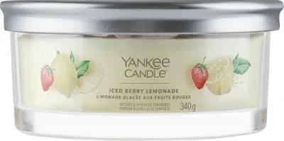 Yankee Candle Iced Berry Lemonade Tumbler / Свеча в стекле, ягоды и лимонад, 5 фитилей, 340 г