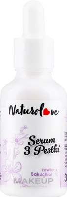 Сыворотка для лица Naturolove 3 косточки масляная с маслами винограда, сливы и малины 30 мл