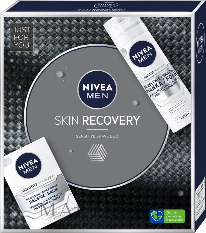 Набор NIVEA MEN Skin Recovery пена для бритья 200 мл и бальзам после бритья 100 мл для чувствительной кожи