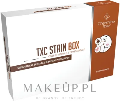 Набор Charmine Rose Professional TXC Stain Box эликсир с витамином C крем-маска и коллагеновая маска для выравнивания тона