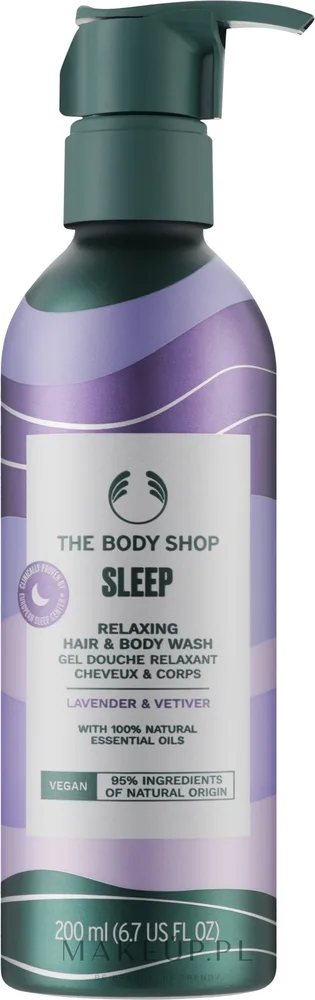 Шампунь-гель для душа The Body Shop Lavender & Vetiver Sleep с лавандой и ветивером, 200 мл