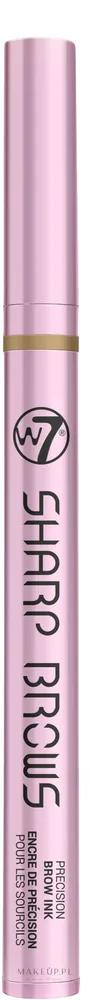 Карандаш для бровей W7 Sharp Brows Precision Eyebrow Ink Pen с ультратонким аппликатором, стойкий, 1,5 мл, оттенок Brunette