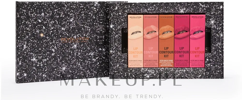 Набор для губ Makeup Revolution The Everything Lip Contour 5 жидких помад и 5 карандашей 5x3 мл+5x1 г