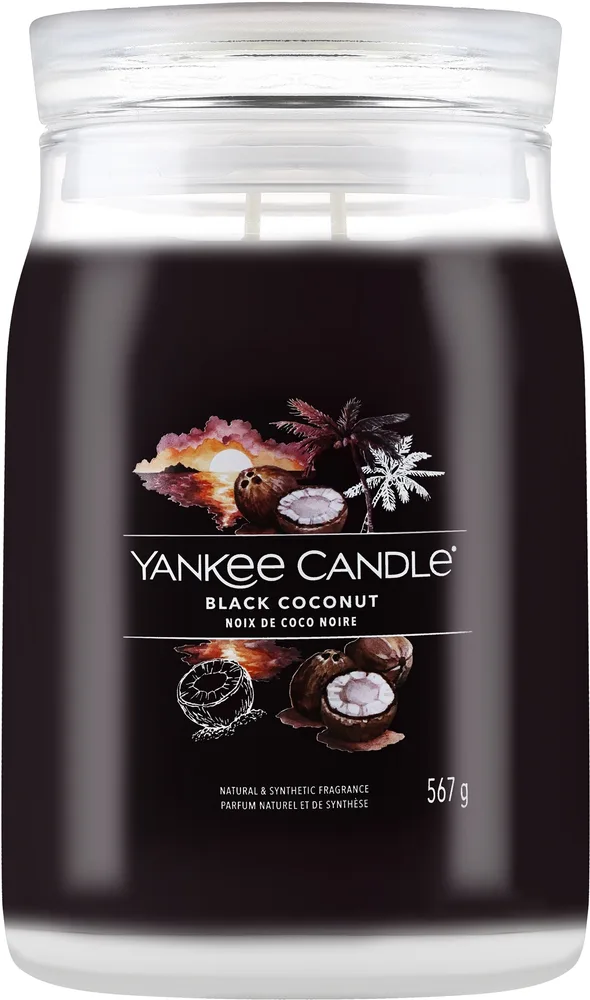 Yankee Candle Black Coconut / Свеча в банке, кокос, ананас и мускус, 2 фитиля