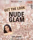 Набор для макияжа Makeup Revolution Nude Glam палетка теней помада тушь карандаши и ресницы веганский — фото 1
