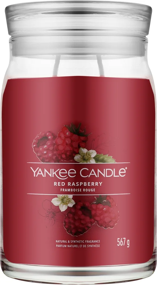 Ароматическая свеча Yankee Candle Red Raspberry / Красная малина в банке, 2 фитиля