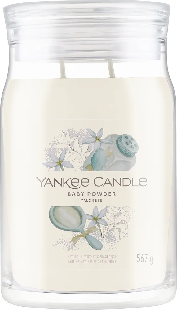 Ароматическая свеча Yankee Candle Baby Powder / Детская пудра в банке, 2 фитиля