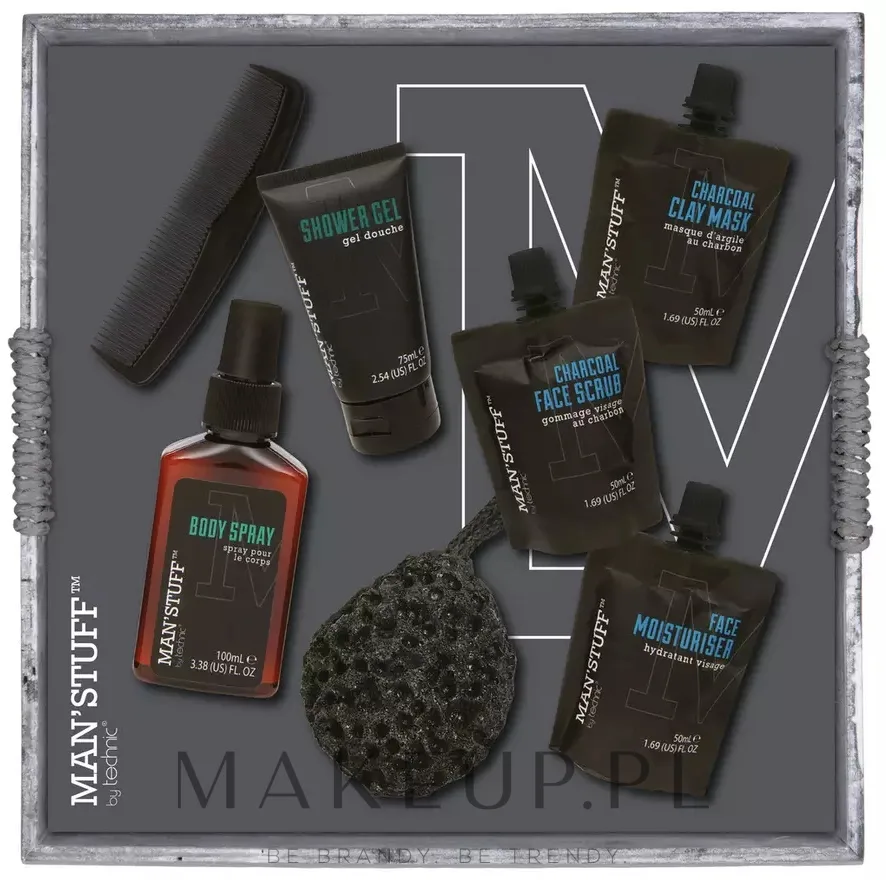 Мужской набор Man'Stuff Wooden Tray из 7 средств для душа и ухода с ароматом черного перца