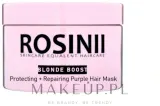 Маска для светлых волос Rosinii Blonde Boost фиолетовая, тонирующая, протеин гороха, шёлк, против желтизны, 250 мл — фото 1