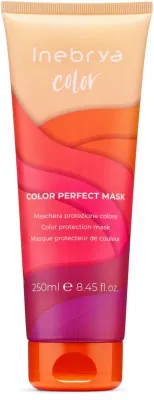 Маска для окрашенных волос Inebrya Color Perfect защита цвета, масло ши, экстракты водорослей, против вымывания пигмента