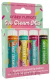 Набор бальзамов для губ Crazy Rumors Ice Cream Mix апельсин банан малина и мятный шоколад 4 x 4.25 г — фото 1