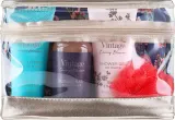 Набор для тела Technic Cosmetics Vintage Cherry Blossom пена гель лосьон спонж и косметичка с ароматом сакуры 300+200+200 мл — фото 1