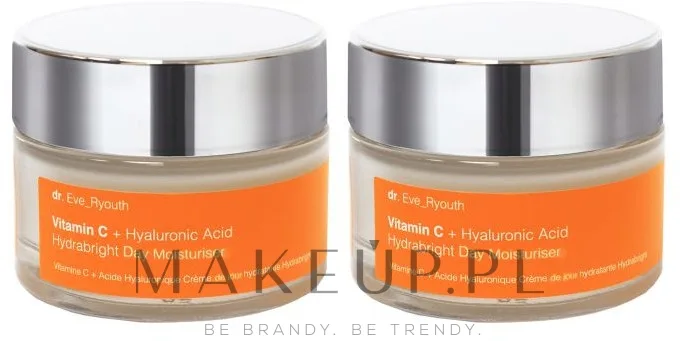 Набор дневных кремов Dr. Eve_Ryouth Vitamin C + Hyaluronic с UV-фильтрами скваланом и мочевиной 2x50 мл