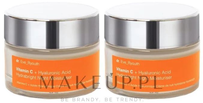 Набор ночных кремов Dr. Eve_Ryouth Vitamin C + Hyaluronic с золотом маслом ши и арганой 2x50 мл