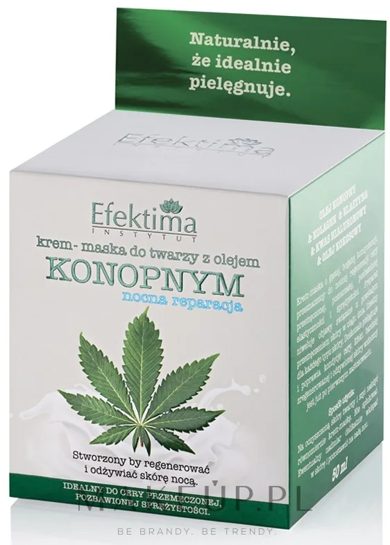 Крем-маска для лица с конопляным маслом на ночь Efektima Instytut Hemp Oil Night Repair Face Mask