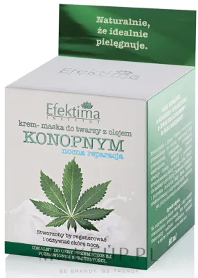 Крем-маска для лица с конопляным маслом на ночь Efektima Instytut Hemp Oil Night Repair Face Mask