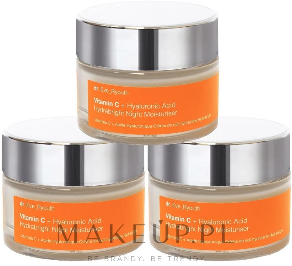 Набор из трех ночных кремов Dr. Eve_Ryouth Vitamin C + Hyaluronic с золотом и маслом ши 3x50 мл