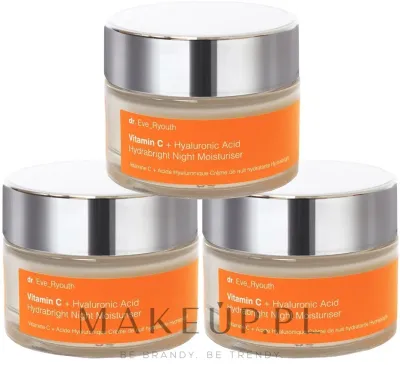 Набор из трех ночных кремов Dr. Eve_Ryouth Vitamin C + Hyaluronic с золотом и маслом ши 3x50 мл