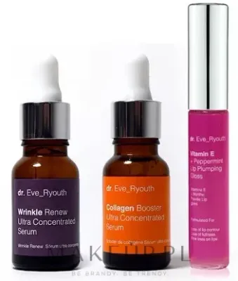 Набор Dr. Eve_Ryouth Pro-Age Glow две сыворотки с коллагеном и пептидом и блеск для губ 2x15+8 мл