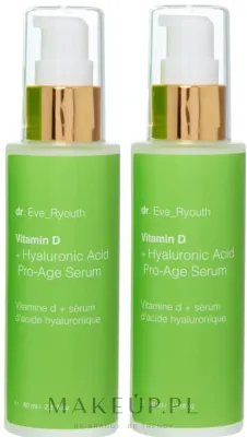 Набор сывороток Dr. Eve_Ryouth Vitamin D + Hyaluronic с зеленым чаем алоэ и аминокислотами коллагена 2x60 мл