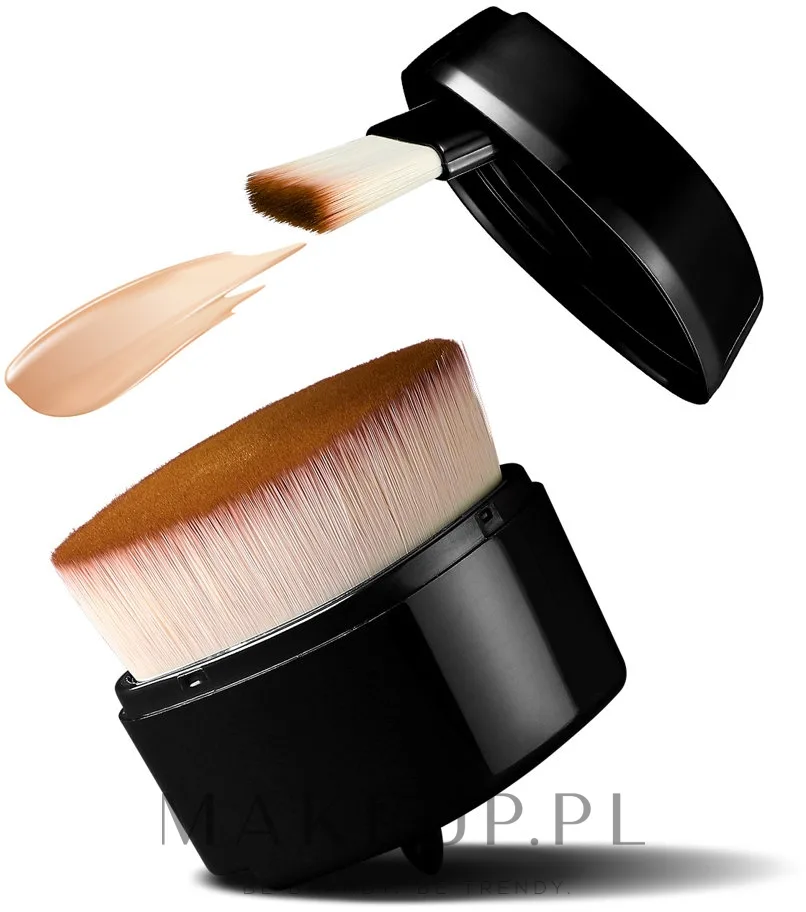 Кисть для макияжа Eigshow Beauty F666-Black 2 в 1 из синтетического ворса веганская