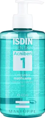 Матирующий очищающий гель Isdin Acniben для подростковой кожи с цинком и мочевиной, 400 мл