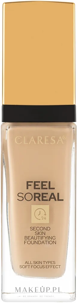 Тональная основа Claresa Make Up Second Skin Feel So Real увлажняющая с эффектом лифтинга, 34 г, оттенок 05 - Deep Medium